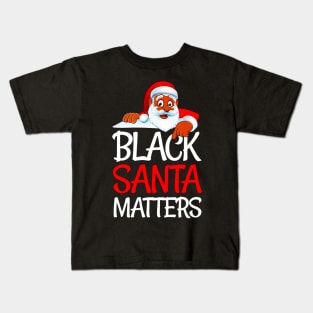 Black Lives Matter Santa Kids T-Shirt